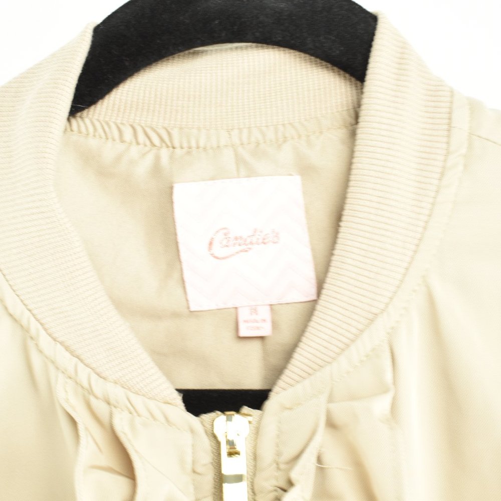 Candies Jacket Size M Ruffle Front Floral Back - Picture 4 of 8